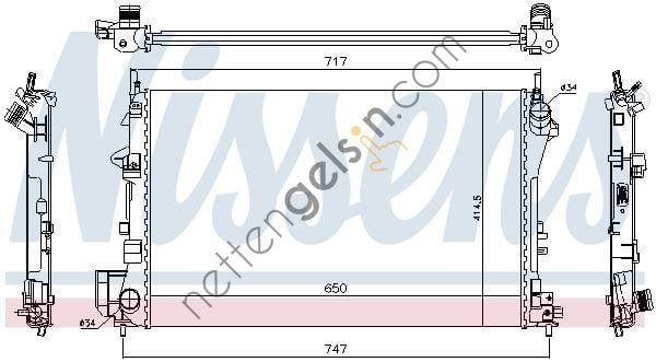 NISSENS 63024A RADYATÖR OPEL VECTRA C Z16XE-Z18XE 1300244 OPEL
