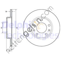 DELPHI BG4670C ARKA FREN DISKI P308 II 13>  PEUGEOT-CITROEN BİNEK FREN DİSKİ
