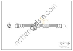 CORTECO 19034259 FREN HORTUMU ON C-CLASS W202 94>00 S202 96>00  MERCEDES BİNEK FREN HORTUMU