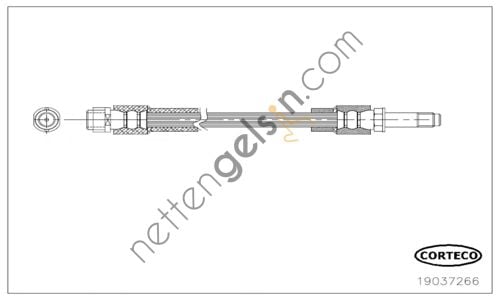 CORTECO 19037266 FREN HORTUMU ARKA 117/156/176/246 375 mm A2464200148 MERCEDES