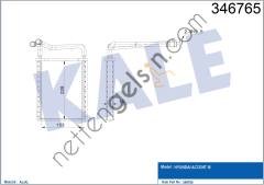KALE 346765 KALORIFER RADYATORU ACCENT ERA 2006 2011 (145X226X18)  HYUNDAI BİNEK KALORİFER RADYATÖRÜ