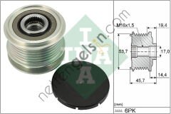 INA 535032810 ALTERNATOR KASNAGI X253 16>19 W205 15>18 W213 16> W166 16>18 C292 16>19 W222 13>17  MERCEDES BİNEK ALTERNATÖR GERGİ RULMANI
