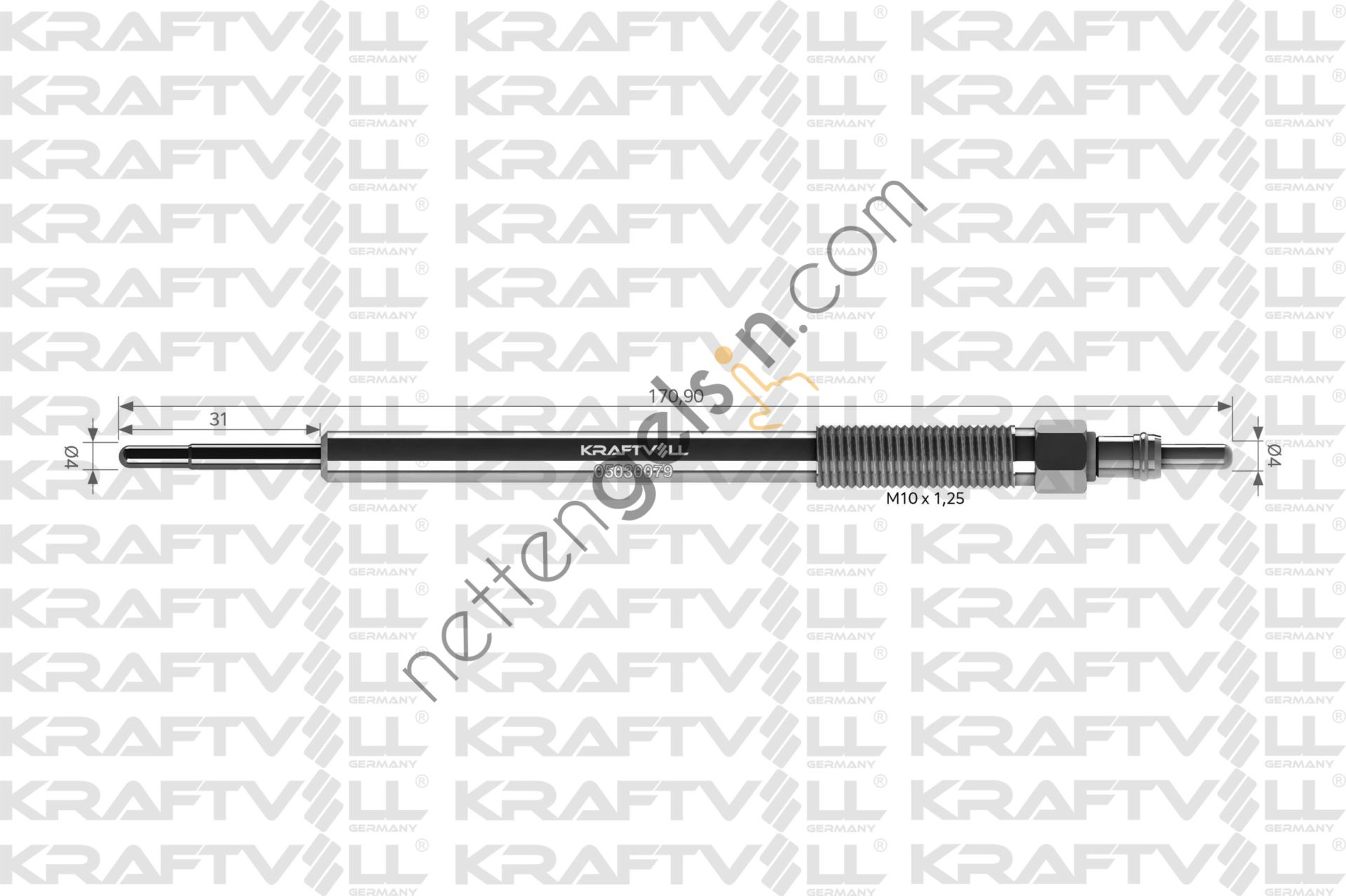 KRAFTVOLL 05030079 KIZDIRMA BUJISI MITSUBISHI L 200 TRITON 2.5 DID 2006->  MITSUBISHI BİNEK BUJİ