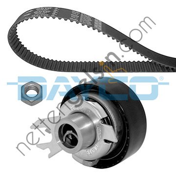 DAYCO KTB256 EKSANTRIK RULMAN KITI (TRIGER SETI) CADDY II GOLF III / IV PASSAT POLO III FELICIA OCTAVIA IBIZA 1,6 97 02 (AEE ALM)  VW-AUDI-SEAT-SKODA BİNEK TRİGER SETİ