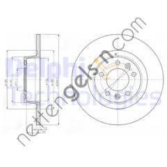 DELPHI BG4301 ARKA FREN (AYNASI) DISKI P407-C5 III 1,6HDI 110 FAP 1,8-2,0-2,0HDI 135 FAP 2,2-3,0 05/04-->  PEUGEOT-CITROEN BİNEK FREN DİSKİ