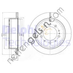 DELPHI BG4275 ARKA FREN AYNASI TOYOTA LAND CRUISER 08->   TOYOTA BİNEK FREN DİSKİ