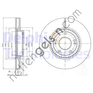 DELPHI BG4251C FREN DISKI ON SONATA V 05> IX35 09> I40 11> TUCSON 04> / CARENS 13> OPTIMA 06> SPORTAGE 04>16 HAVALI  HYUNDAI BİNEK FREN DİSKİ