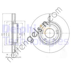 DELPHI BG4251C FREN DISKI ON SONATA V 05> IX35 09> I40 11> TUCSON 04> / CARENS 13> OPTIMA 06> SPORTAGE 04>16 HAVALI  HYUNDAI BİNEK FREN DİSKİ
