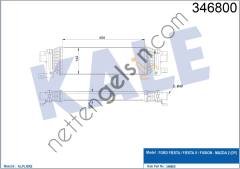 KALE 346800 TURBO RADYATORU (INTERCOOLER) FUSION 1,6TDCÝ 90PS 02->  FORD BİNEK TURBO RADYATÖRÜ