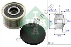 INA 535015310 ALTERNATOR KASNAGI W204 08>14 W205 14>18 VITO W447 14> VITO W639 10> , MOVANO MASTER III MEGANE III  RENAULT BİNEK ALTERNATÖR KASNAĞI