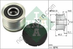 INA 535012410 ALTERNATOR KASNAGI (RULMANLI) CADDY IV GOLF VII PASSAT 14>A3 12>A4 13>15 IBIZA 08>10 LEON 13>  VW-AUDI-SEAT-SKODA BİNEK ALTERNATÖR KASNAĞI