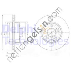 DELPHI BG4227C FREN DISKI ON C-CLASS W204 07>14 S204 07>14 C204 11>  MERCEDES BİNEK FREN DİSKİ