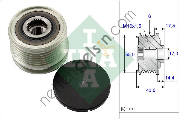 INA 535010510 ALTERNATOR KASNAGI CLIO II MEGANE 1,5DCI / 1,4 / 1,6 99>  RENAULT BİNEK V KAYIŞ GERGİ RULMANI