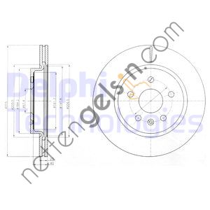 DELPHI BG4190 ARKA FREN AYNASI HAVALI INSIGNIA SPORT TOURER 1,6/1,6T/1,8/2,0CDTI 07/08-->  OPEL BİNEK FREN DİSKİ