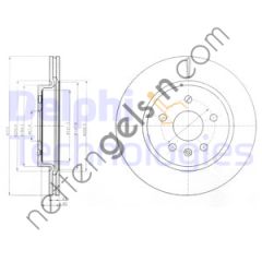 DELPHI BG4190 ARKA FREN AYNASI HAVALI INSIGNIA SPORT TOURER 1,6/1,6T/1,8/2,0CDTI 07/08-->  OPEL BİNEK FREN DİSKİ