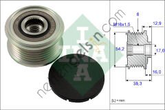 INA 535006210 ALTERNATOR KASNAGI (RULMANLI) PARTNER P206 P307 P308 1,6HDI C2 C3 C3 PICASSO BERLINGO II DV6 (1,6HDI 16V)  PEUGEOT-CITROEN BİNEK ALTERNATÖR KASNAĞI