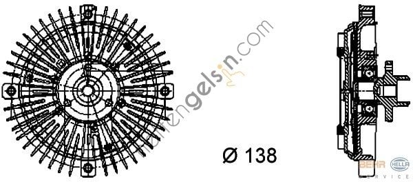 BEHR CFC62000P TERMİK VW FAN 1.6-1.8-1.9 A4 PAS.95-04(CFC62000P 058121350 VW