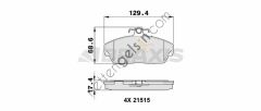 BRAXIS AA0153 ON FREN BALATASI HONDA CIVIC 2001 - 2006 - EURO CIVIC 1996 - 1999 - ROVER 200-400 1996 - 2000 - TATA  HONDA BİNEK FREN BALATASI