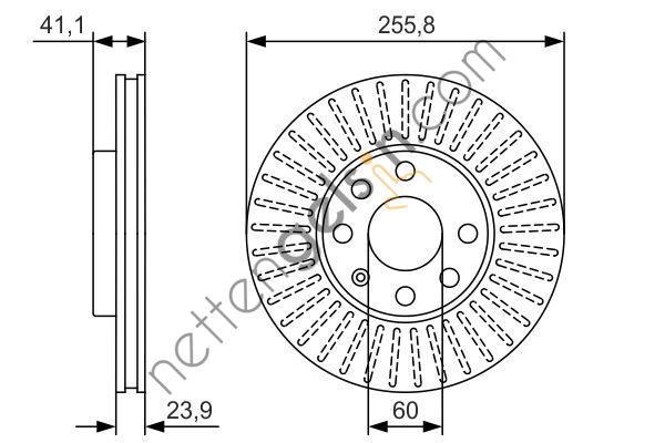 BOSCH 0986479R76 ON FREN DISKI (4 BIJON) ASTRA G  OPEL BİNEK FREN DİSKİ