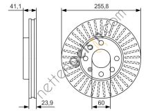 BOSCH 0986479R76 ON FREN DISKI (4 BIJON) ASTRA G  OPEL BİNEK FREN DİSKİ