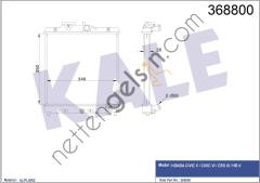 KALE 368800 MOTOR SU RADYATORU HONDA CIVIC 1992-2000 MANUEL VITES (350X348X26)  HONDA BİNEK MOTOR SU RADYATORU