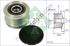 INA 535001210 ALTERNATOR KASNAGI BORA CADDY II III TRANSPORTER T5 CRAFTER 30 35 EOS GOLF IV V VI JETTA II IV  VW-AUDI-SEAT-SKODA BİNEK ALTERNATÖR KASNAĞI