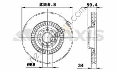 BRAXIS AD1022 ON FREN DISK AYNASI AUDI A8 3.7I 4.2FSI  VW-AUDI-SEAT-SKODA BİNEK FREN DİSKİ