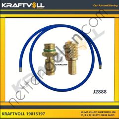 KRAFTVOLL 19015197 KLIMA GAZ BASMA HORTUMU 4000 MM F 1/4 X M1234YF J2888 MAVI  GENEL BİNEK KLİMA HORTUMU