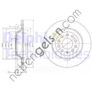 DELPHI BG3956C ARKA FREN AYNASI A6 2,0/2,4/2,7/3,0/3,0 QUATTRO 05>  VW-AUDI-SEAT-SKODA BİNEK FREN DİSKİ