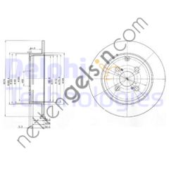 DELPHI BG3974 ARKA FREN DISKI ( AYNASI ) HAVALI COROLLA 1,4 D4D 2003 - 2007 279X4  TOYOTA BİNEK FREN DİSKİ