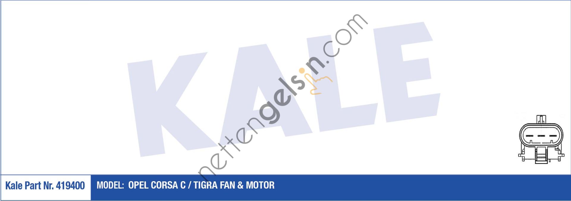 KALE 419400 KLIMA FAN MOTORU (DAVLUMBAZSIZ) CORSA C Z13DT  OPEL BİNEK KALORİFER MOTORU