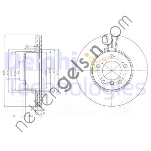 DELPHI BG3998C ON FREN DISK HAVALANDIRMALI BMW 1 SERISI E81 - E82 - E87 - E88 03-->12 - 3 SERISI E90 - E91 318D - 3  BMW BİNEK FREN DİSKİ