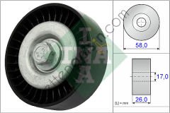 INA 532066910 KAYIS GERGI RULMANI W169 04>12 W245 05>11 266 202 04 19  (SWAG 10947996 EŞDEĞERİ) MERCEDES BİNEK V KAYIŞ GERGİ RULMANI