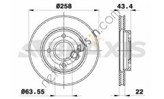 BRAXIS AE0004 ON FREN DISK AYNASI FOCUS I 98>04 FIESTA V 00>08 FUSION 02>12 FORD KA 1.6 03>08 MAZDA II 1.2 / 1.4 / 1.6  FORD BİNEK FREN DİSKİ