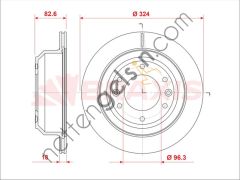 BRAXIS AE0941 FREN DISKI ARKA HYUNDAI H 1 08>  HYUNDAI BİNEK FREN DİSKİ