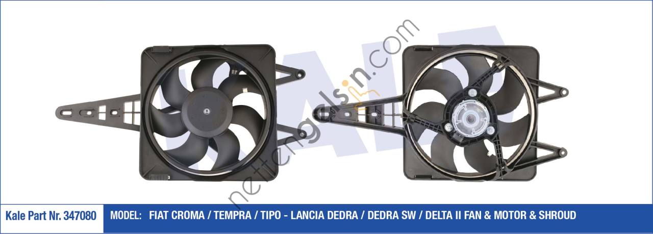 KALE 347080 FAN MOTORU DAVLUMBAZLI TEMPRA TIPO 1,4 / 1,6  FIAT BİNEK FAN MOTORU