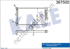KALE 367500 MOTOR RADYATORU (630X396X34) A4 A6 1,8 PASSAT 1,6 1,8 00>05  VW-AUDI-SEAT-SKODA BİNEK MOTOR SU RADYATORU