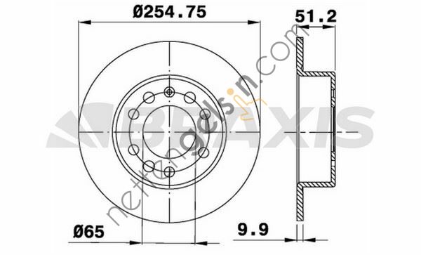 BRAXIS AE0018 ARKA FREN AYNASI OCTAVIA 1.4 1.6 1.9TDI 2.0TDI 06 / 04>GOLF V 1.4 16V 1.4FSI 1.6 1.9TDI 2.0 10 / 03>  VW-AUDI-SEAT-SKODA BİNEK FREN DİSKİ