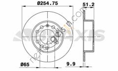 BRAXIS AE0018 ARKA FREN AYNASI OCTAVIA 1.4 1.6 1.9TDI 2.0TDI 06 / 04>GOLF V 1.4 16V 1.4FSI 1.6 1.9TDI 2.0 10 / 03>  VW-AUDI-SEAT-SKODA BİNEK FREN DİSKİ