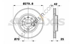 BRAXIS AE0020 ON FREN DISK AYNASI 5 BIJON ASTRA G ASTRA H CORSA C MERIVA A  OPEL BİNEK FREN DİSKİ