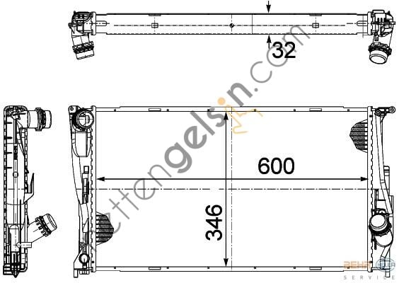 BEHR CR1084000P RADYATÖR E-81/87/90/91 N 47 OTOM.(CR1084000P) 17117788903 BMW
