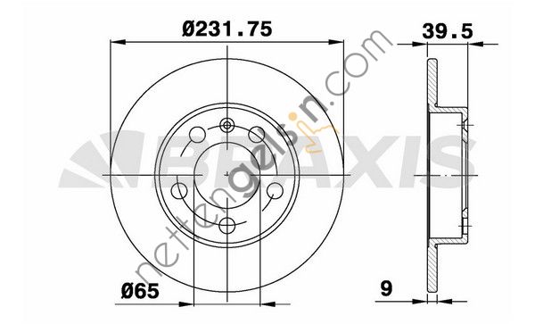 BRAXIS AE0021 ARKA FREN AYNASI GOLF IV 1,8 1,9TDI 97> BORA 98> OCTAVIA 1,8 20V 1,9 TDI 96> FABIA 1,4 1,9TDI 2,0  VW-AUDI-SEAT-SKODA BİNEK FREN DİSKİ