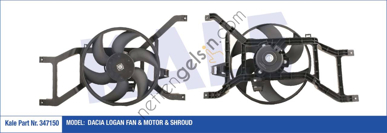 KALE 347150 FAN MOTORU DAVLUMBAZLI LOGAN  DACIA BİNEK FAN MOTORU