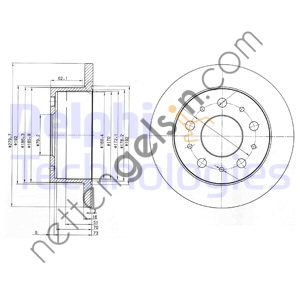 DELPHI BG3923 ARKA FREN DISK AYNASI BOXER JUMPER DUCATO (TUM MODELLER) 18Q (16 JANT) 2,0 HDI 2,2 HDI 2,8HDI 2,8HDI (00 13)  FIAT BİNEK FREN DİSKİ