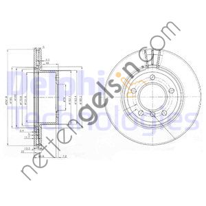 DELPHI BG3900C ON FREN AYNASI HAVALI BMW 1 E87 120D/120I 09/04- BMW 3 E90 318I/318D/320I 01/05-  BMW BİNEK FREN DİSKİ