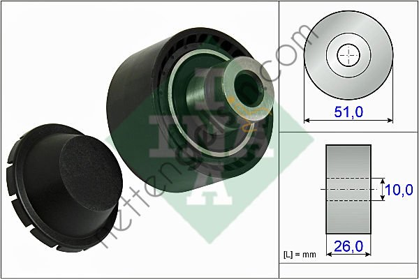 INA 532033410 V KAYIS AVARE RULMANI P206 XSARA II DV4TD (1,4HDI) CAP:51MM PARTNER II BERLINGO II XSARA PICASSO C3 DV6 (1,6HDI 16V) KLIMASIZ  PEUGEOT-CITROEN BİNEK ALTERNATÖR GERGİ RULMANI