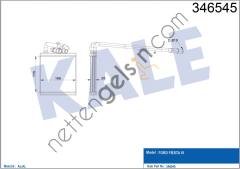 KALE 346545 KALORIFER RADYATORU FIESTA CB1 08>12 VI 08> BRAZING  FORD BİNEK KALORİFER RADYATÖRÜ