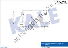 KALE 345210 KLIMA RADYATORU P306 PARTNER XSARA XSARA II ZX BENZINLI  PEUGEOT-CITROEN BİNEK KLİMA RADYATÖRÜ