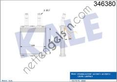 KALE 346380 KALORIFER RADYATORU HYUNDAI ACCENT 1994-2005 (167X165X26)  HYUNDAI BİNEK KALORİFER RADYATÖRÜ