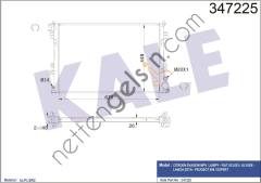 KALE 347225 MOTOR SU RADYATORU JUMPY SCUDO EVASION DW8 KLIMALI JUMPY SCUDO EVASION DW10 (2,0HDI 8V)  PEUGEOT-CITROEN BİNEK MOTOR SU RADYATORU